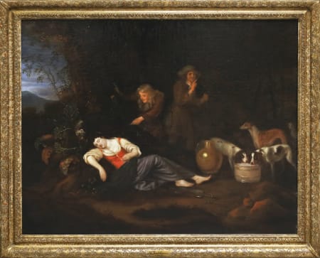 Adriaen Cornelisz Beeldemaker — Due uomini e una donna dormiente